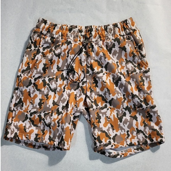 Camo Print‎ Shorts Elastic Waist Casual Activewear Loungewear Size M - Picture 5 of 9